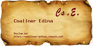 Csallner Edina névjegykártya